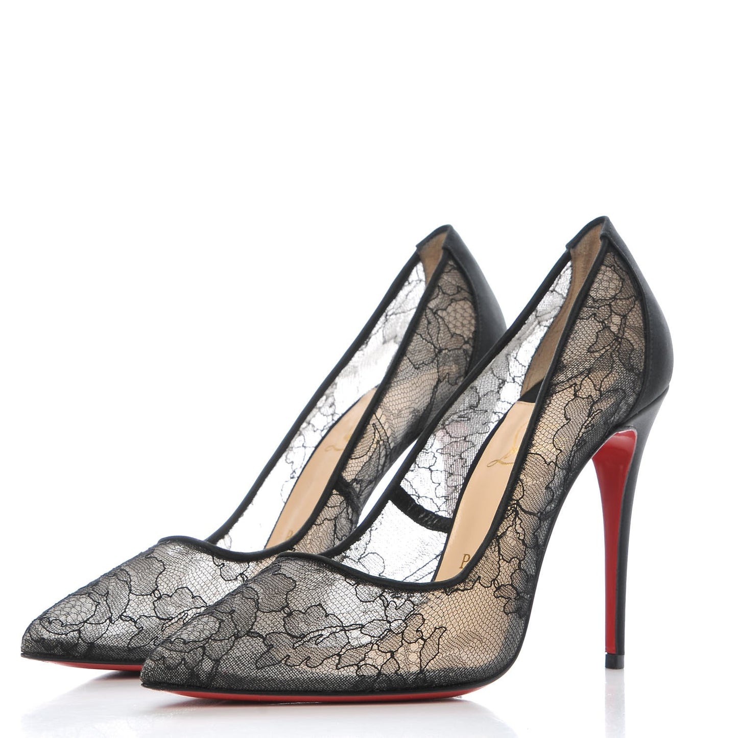 Dentelle Chantilly Follies Lace 100 Pumps 37 Black