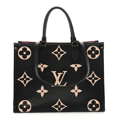 Louis Vuitton Empreinte Monogram Giant Onthego MM Black Beige 1 of 10