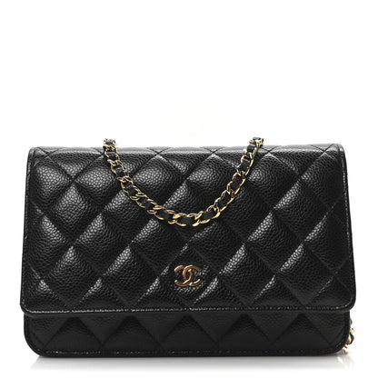 Chanel Caviar Quilted Wallet On Chain WOC Black 1 of 10