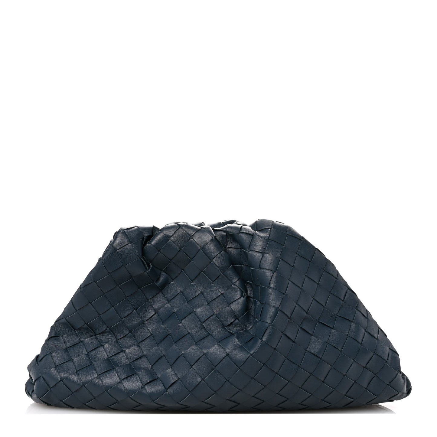 Nappa Maxi Intrecciato The Pouch Oversized Clutch Deep Blue