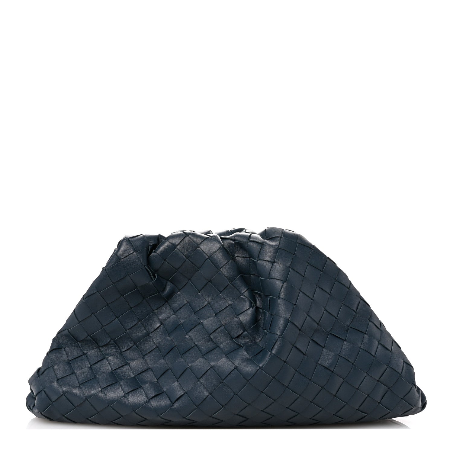 Bottega Veneta Nappa Maxi Intrecciato The Pouch Oversized Clutch Deep Blue 1 of 9