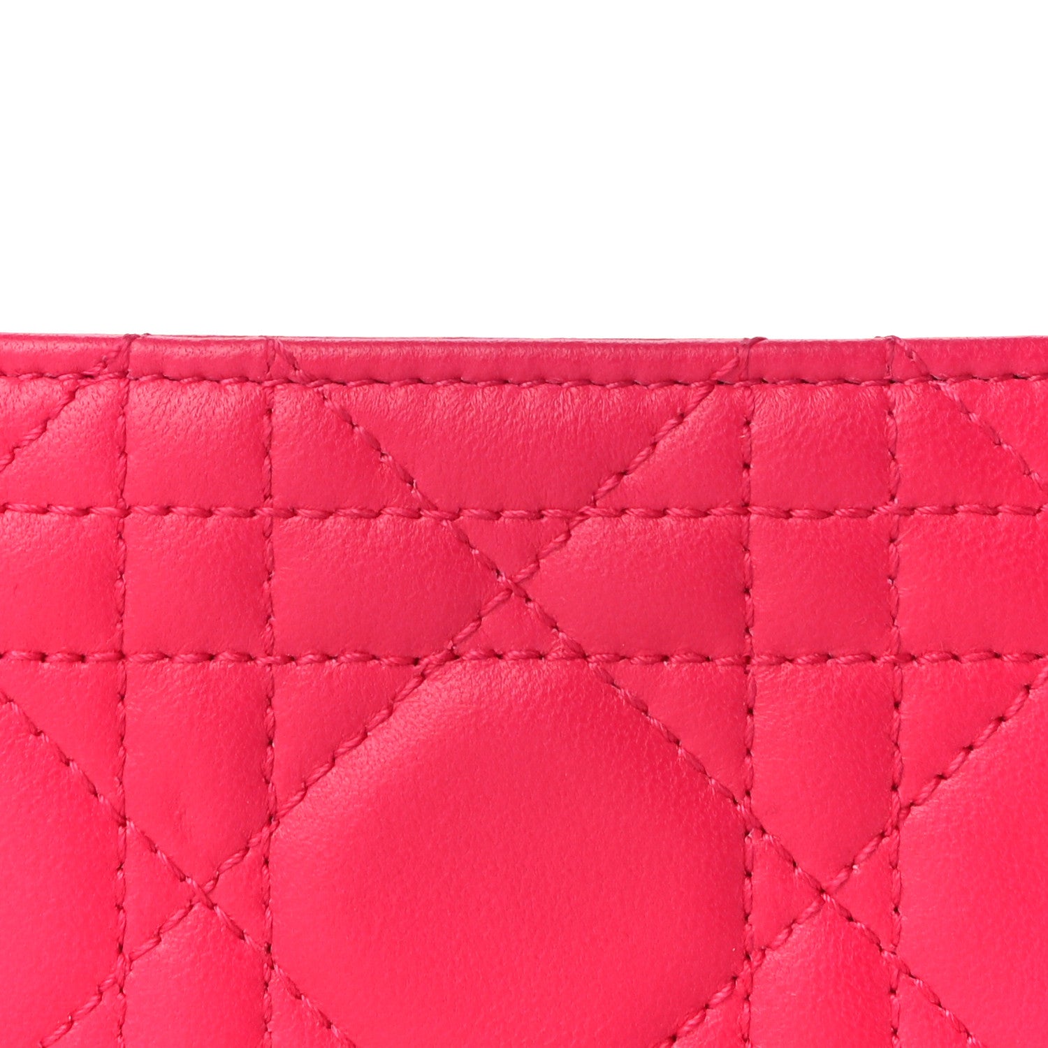 Christian Dior Lambskin Cannage Lady Dior Card Holder Fuchsia 8 of 11