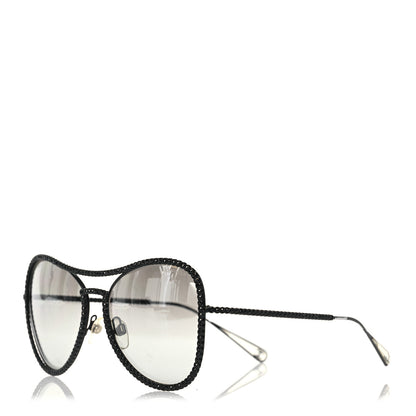 Chanel Crystal Aviator Sunglasses 71108 Black 1 of 10
