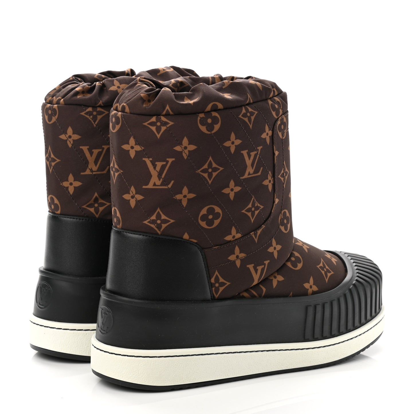 Monogram Polar Flat Half Boots 39 Black