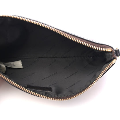Burberry Haymarket Check Small Peyton Crossbody Clutch Bag Chocolate 4 of 4