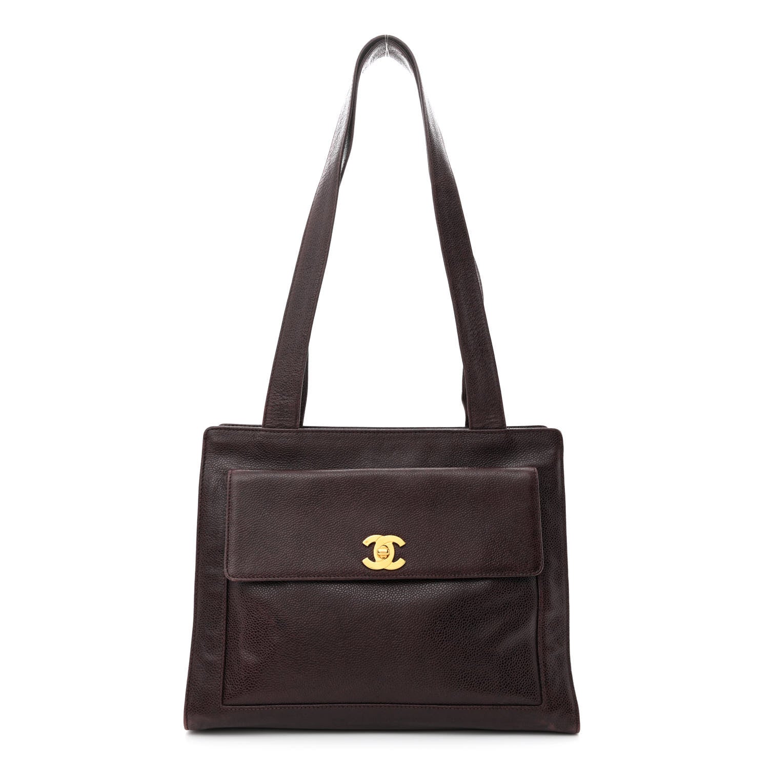 Chanel Caviar Flap Shoulder Bag Brown 1 of 11