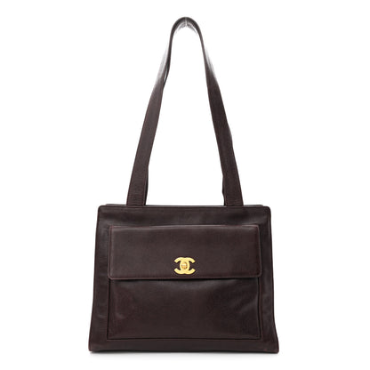 Chanel Caviar Flap Shoulder Bag Brown 1 of 11