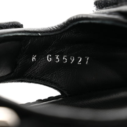 Chanel Fabric Velcro Dad Sandals 37.5 Black 9 of 9