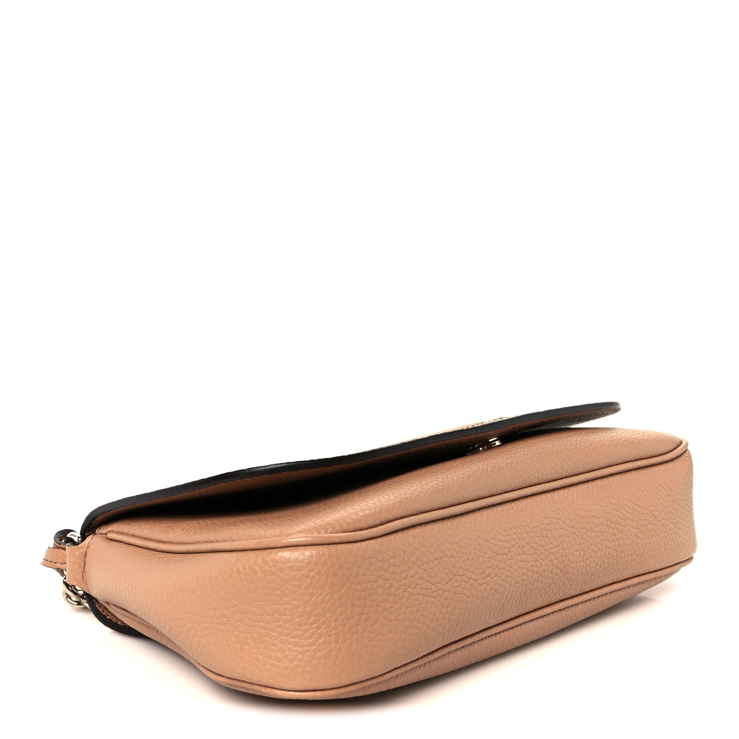 Gucci Pebbled Calfskin Medium Soho Flap Crossbody Camelia 4 of 11