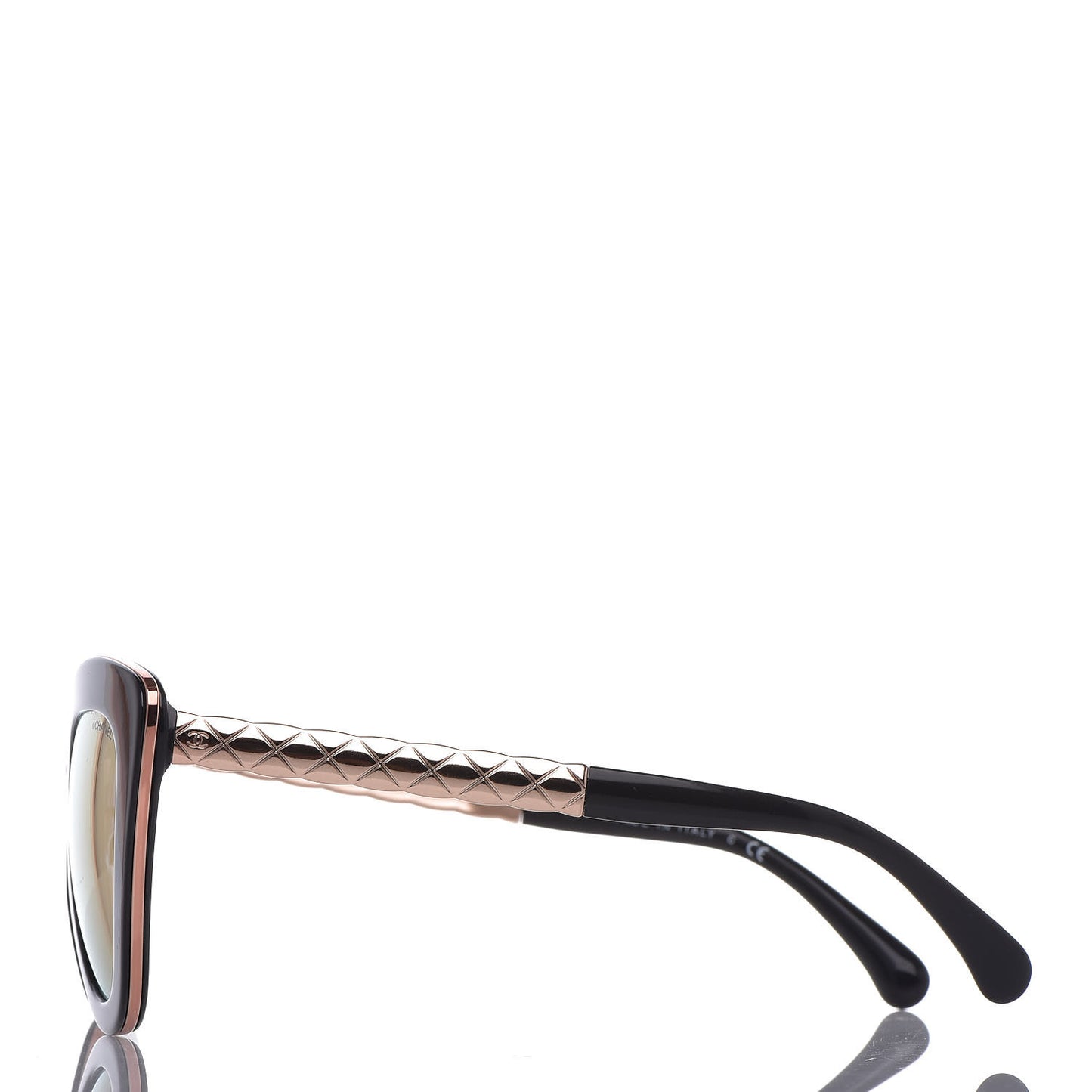 Cat Eye Quilted Sunglasses 5368 Black Pink