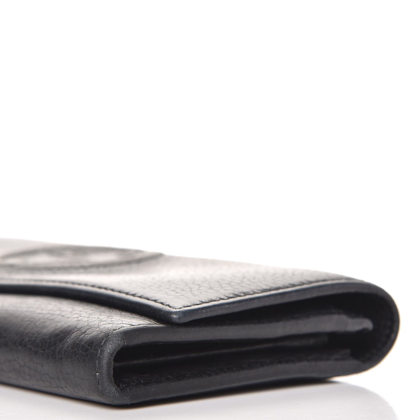 Pebbled Calfskin Large Soho Continental Wallet Black