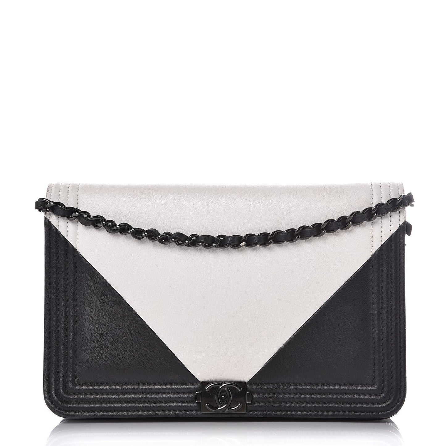 Lambskin Boy Wallet on Chain WOC So Black
