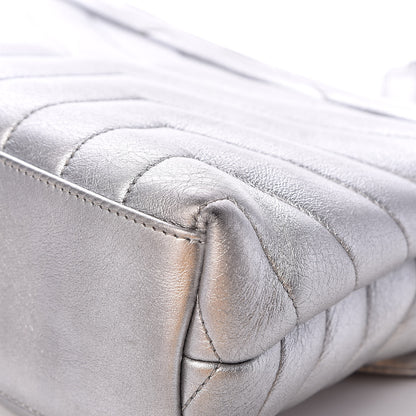 Saint Laurent Calfskin Y Quilted Monogram Small Loulou Chain Satchel Silver 11 of 15