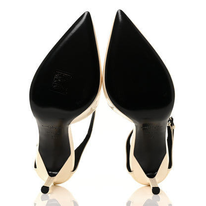 Saint Laurent Patent Anja 85 Ankle Strap Pointed Pumps 36 Coquille 5 of 8
