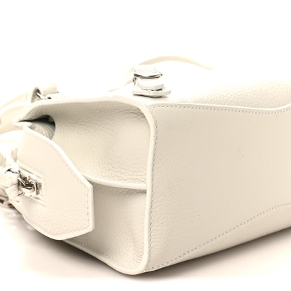 Balenciaga Grained Calfskin Neo Classic Silver Hardware Mini City White 8 of 9
