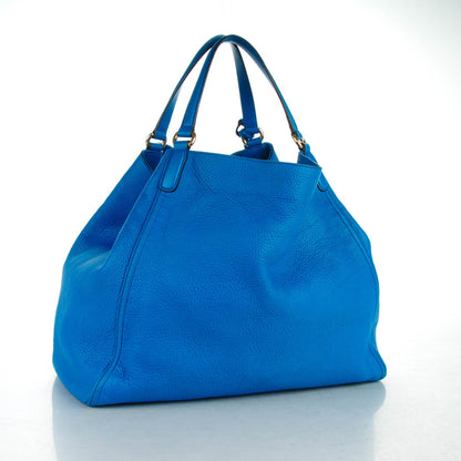Gucci Pebbled Calfskin Large Soho Shoulder Bag Riviera Blue 3 of 8