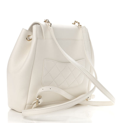 Chanel Caviar Quilted Business Affinity Backpack White 3 of 10