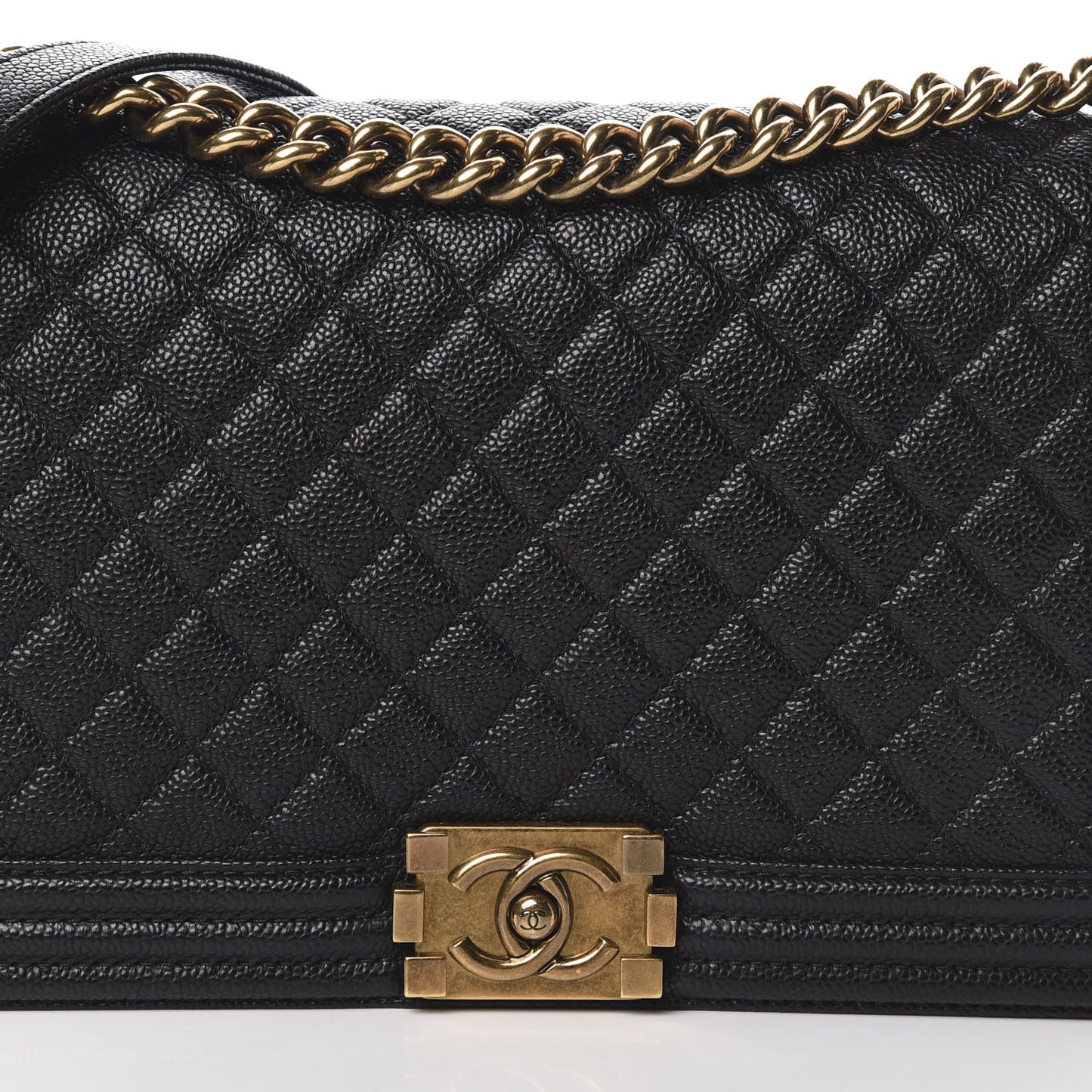 Caviar Quilted New Medium Boy Flap Black