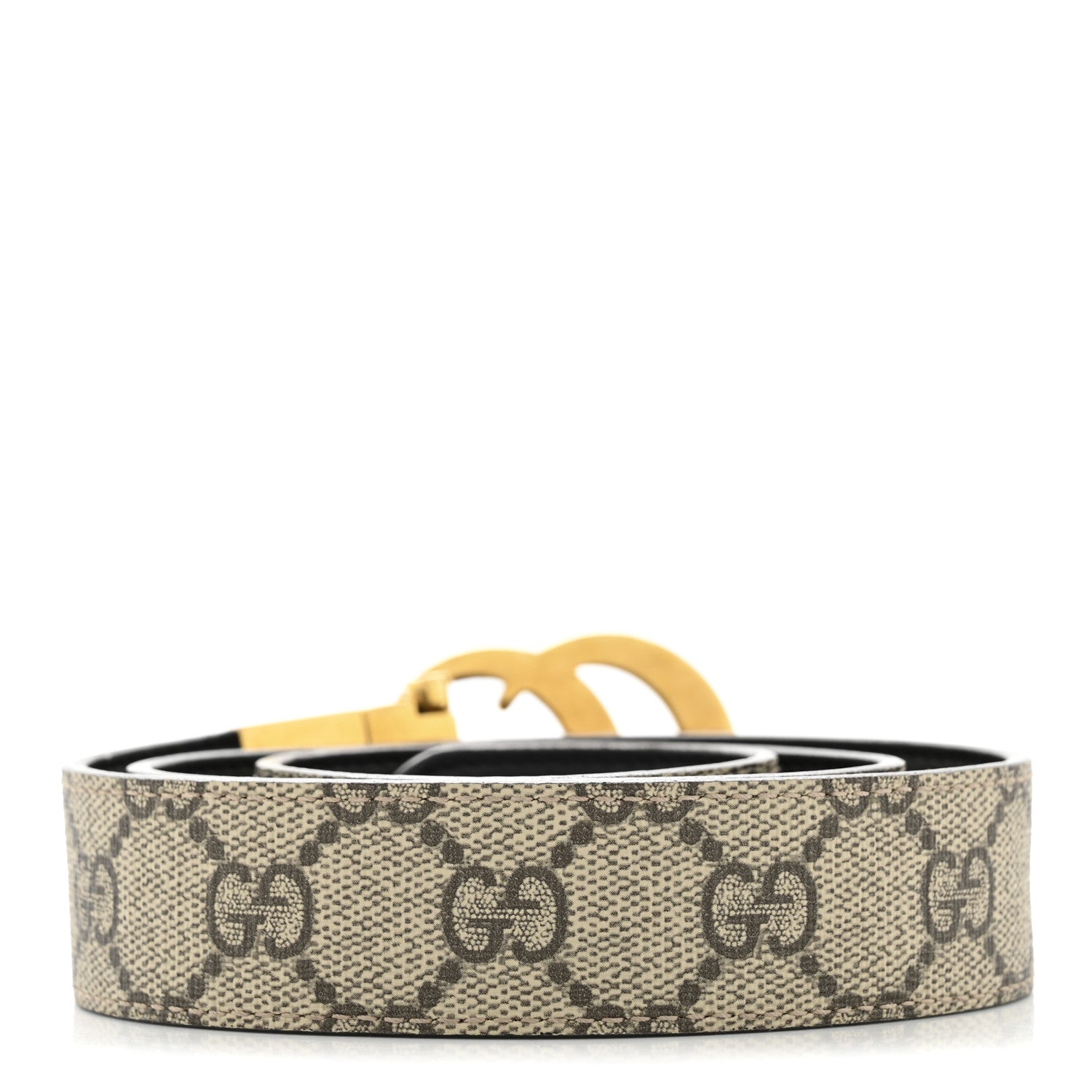 Gucci GG Supreme Monogram Plutone Calfskin Double G Reversible 75