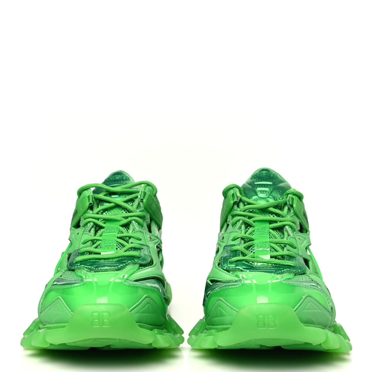 Rubber Mesh Monocolor Clear Sole Mens Track.2 Open Sneakers 45 Green