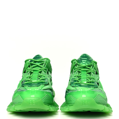 Balenciaga Rubber Mesh Monocolor Clear Sole Mens Track.2 Open Sneakers 45 Green 3 of 8