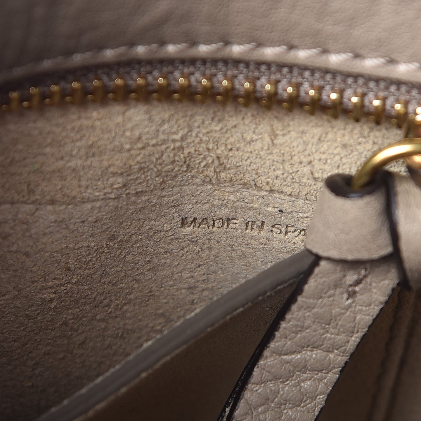 Calfskin Suede Mini Pixie Signature Belt Bag Motty Grey