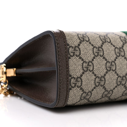 Gucci GG Supreme Monogram Web Small Ophidia Chain Shoulder Bag Brown 9 of 10