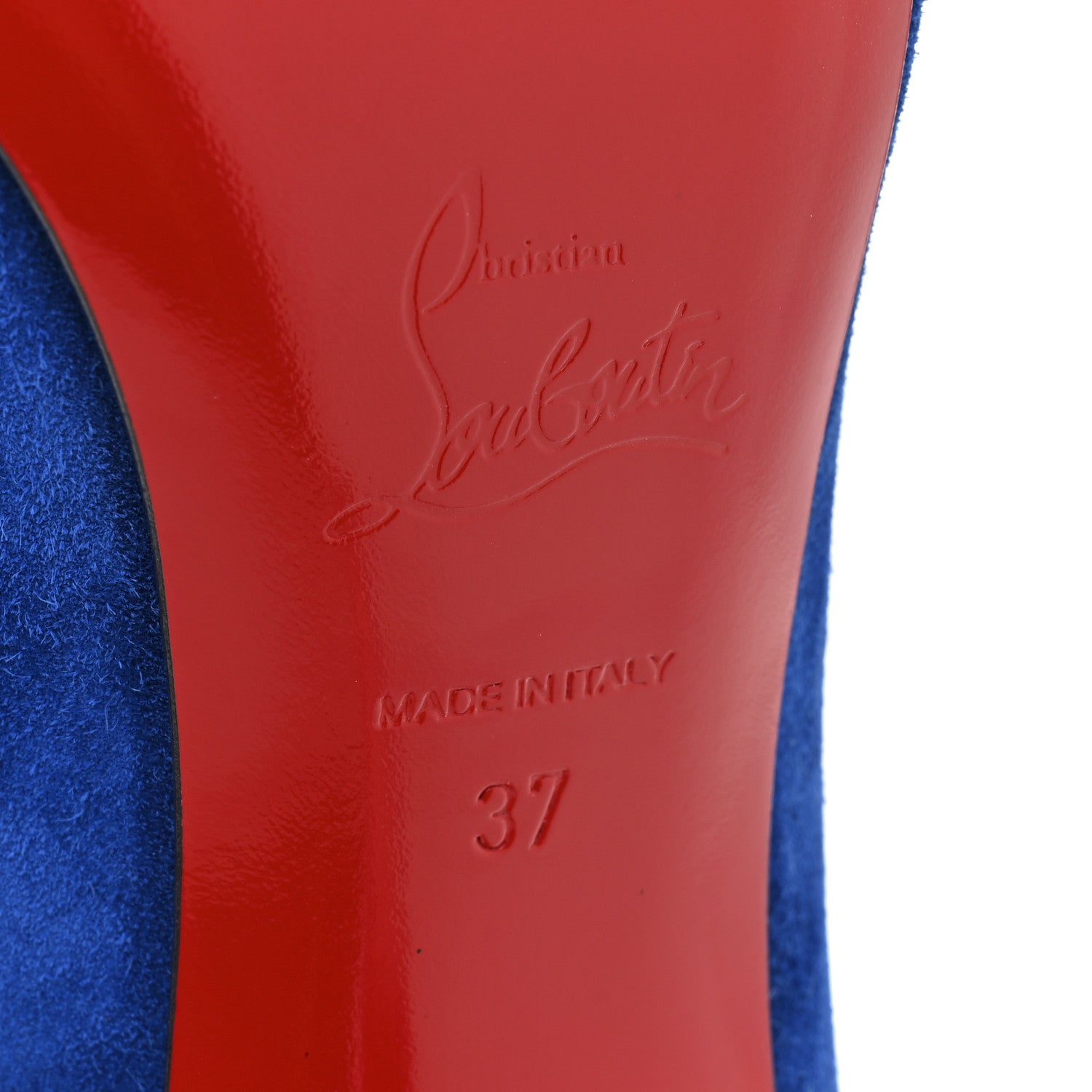 Christian Louboutin Veau Velours Quart 80 Mules 37 Cyclades 7 of 9