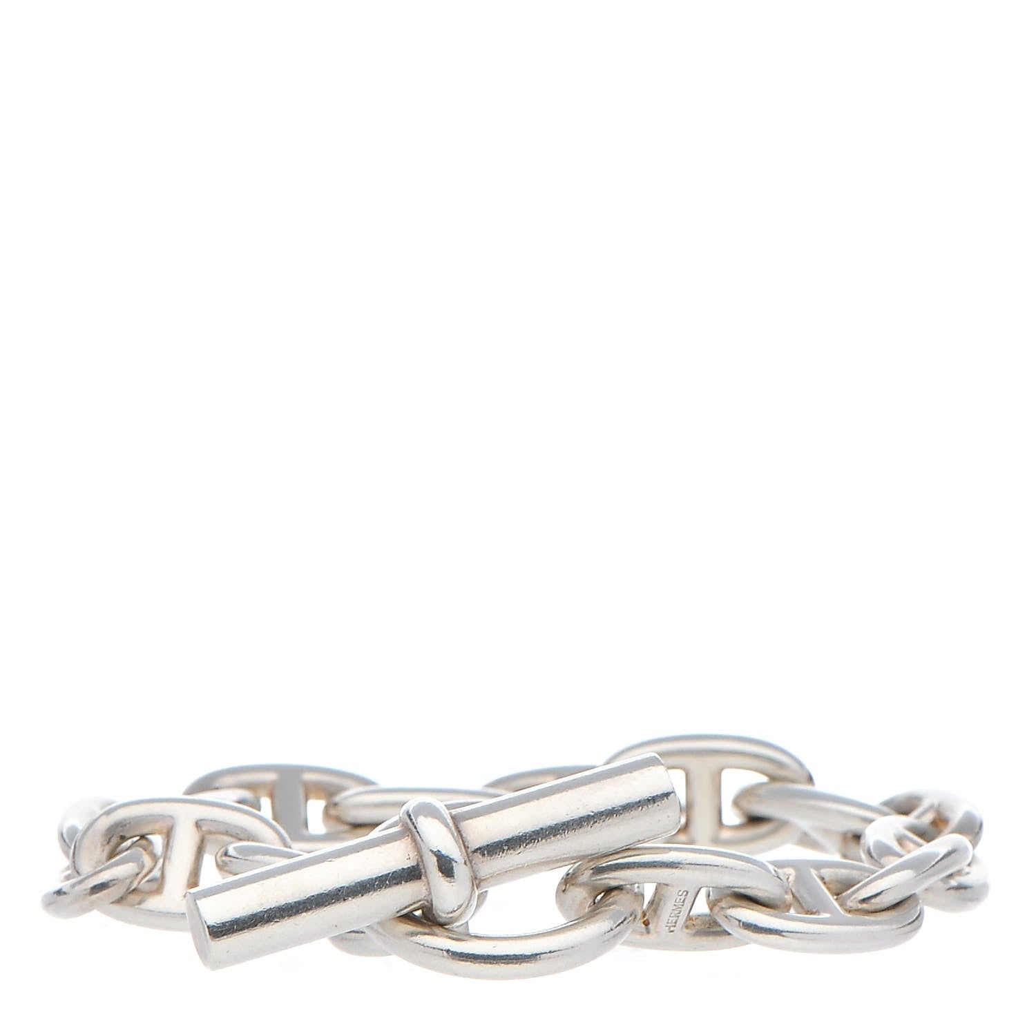 Hermes Sterling Silver Small Chaine D'Ancre Bracelet 18 3 of 4