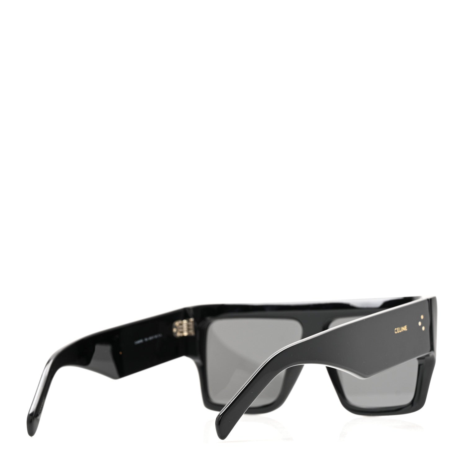 Celine Acetate Flat Top Rectangular Sunglasses CL400921 Black 8 of 14