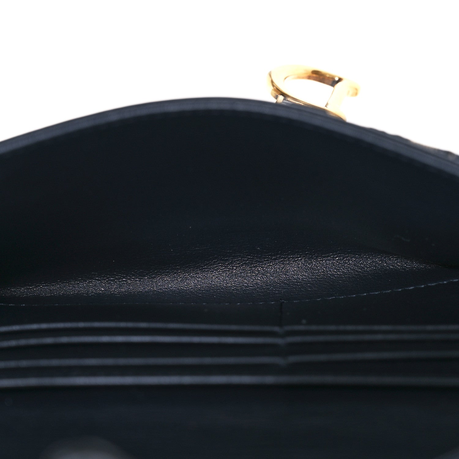 Christian Dior Oblique Saddle Chain Long Wallet Blue 5 of 10