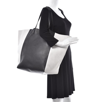 Celine Lambskin Large Phantom Luggage Bi-Cabas Black White 2 of 8