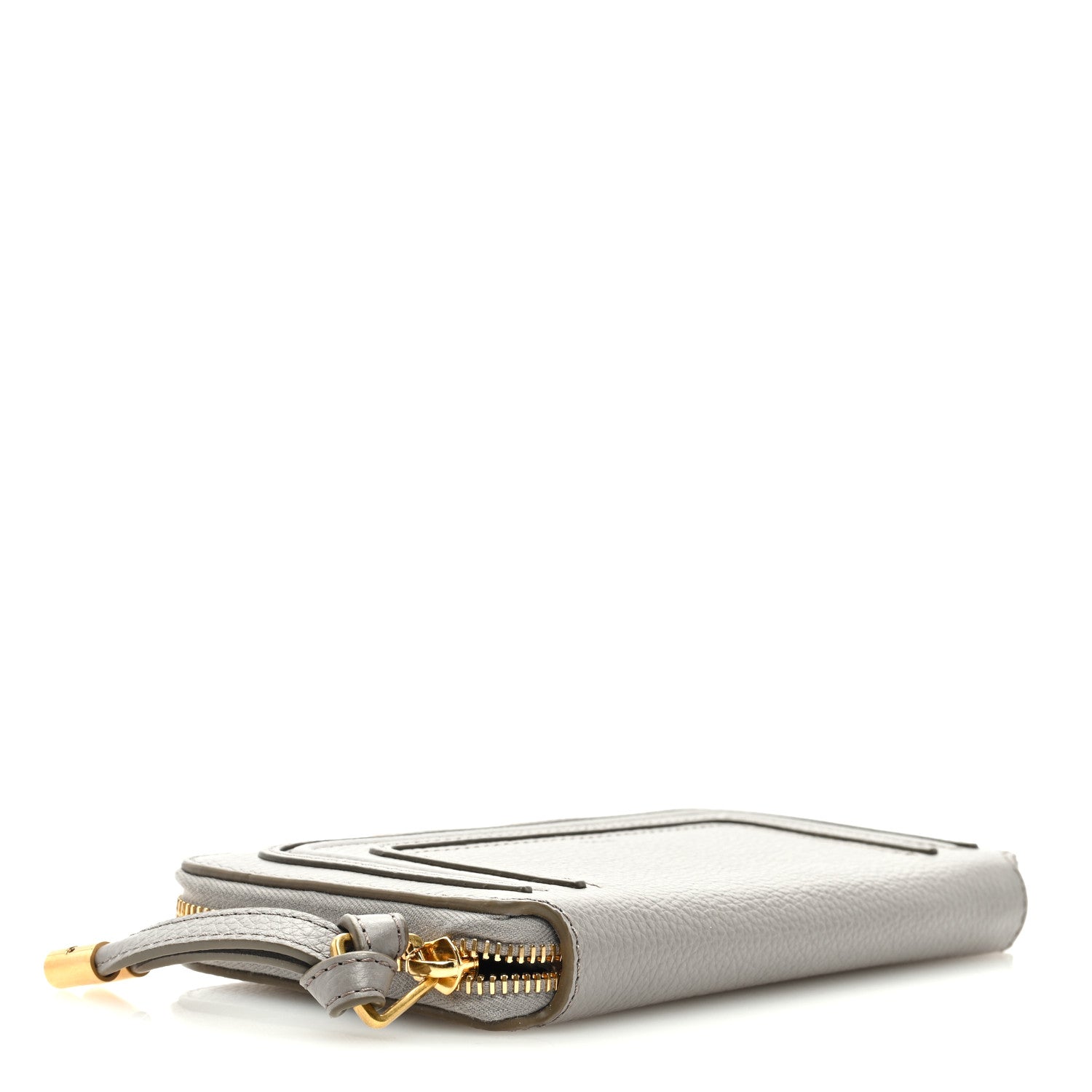 Chloe Calfskin Marcie Long Zip Around Wallet Cashmere Grey 4 of 6