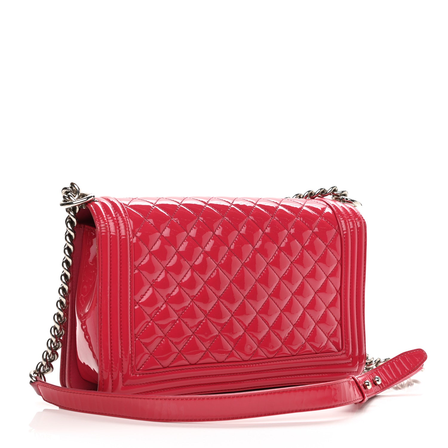 Chanel Patent Calfskin New Medium Plexiglass Boy Flap Pink 3 of 13