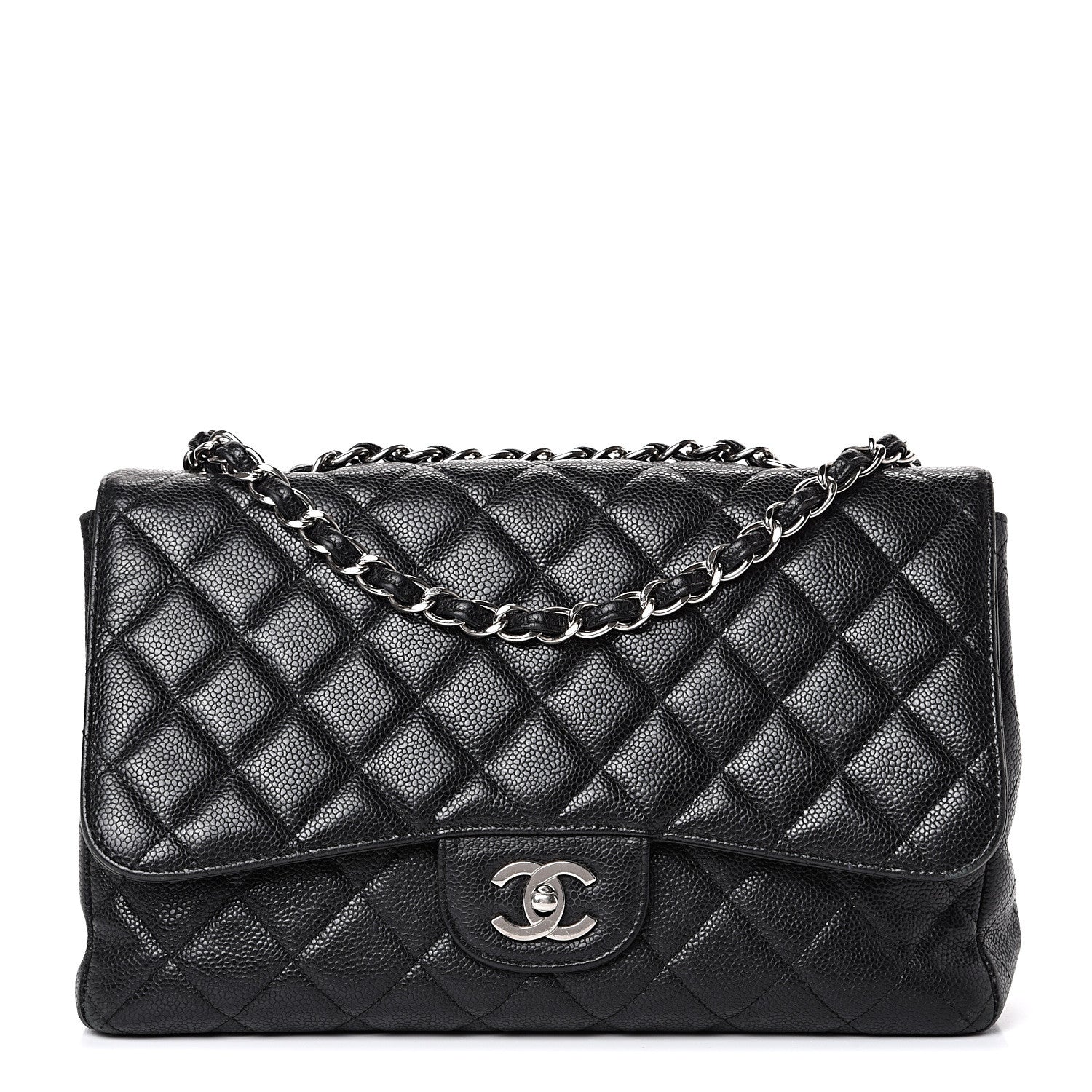 Chanel Caviar Quilted Jumbo Single Flap Black 1 of 21