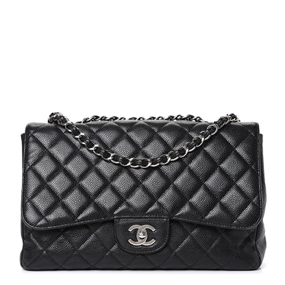 Chanel Caviar Quilted Jumbo Single Flap Black 1 of 21