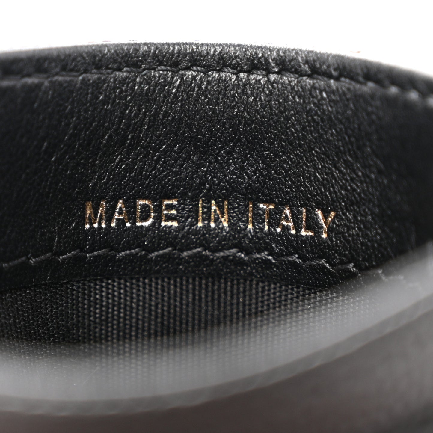 Caviar Quilted Filigree Card Holder Black