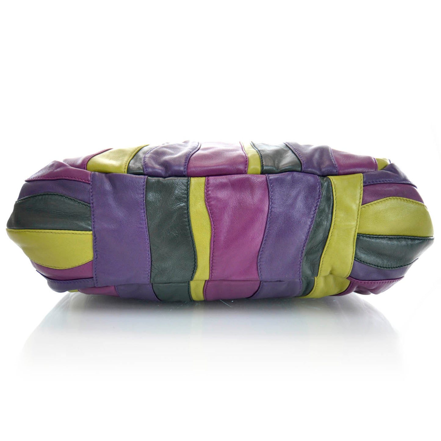 Nappa Stripes Shoulder Bag Viola Alloro