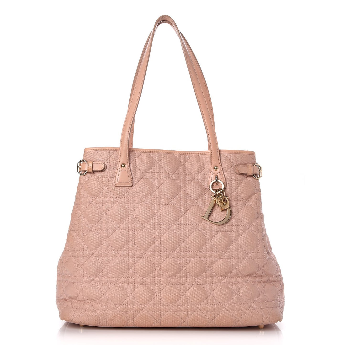 Coated Canvas Cannage Medium Panarea Tote Rosato