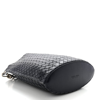 Bottega Veneta Nappa Intrecciato Medium Knot Bucket Bag Navy Blue 4 of 10