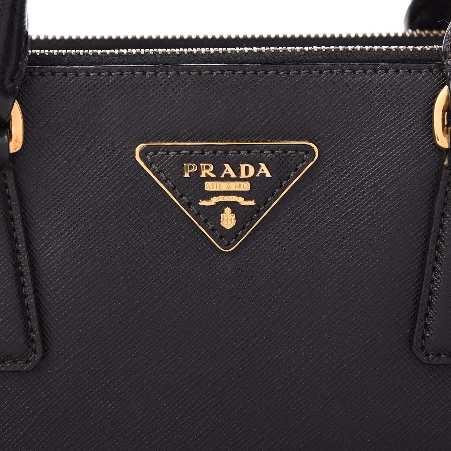 Prada Saffiano Small Galleria Double Zip Tote Black 10 of 14
