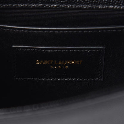 Saint Laurent Grain De Poudre Small Monogram Kate Satchel Black 6 of 9