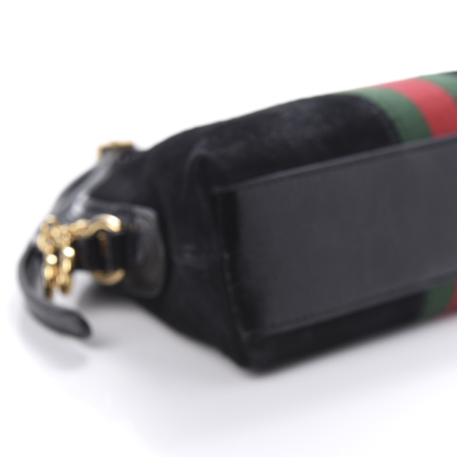 Gucci Suede Patent Web GG Small Ophidia Dome Shoulder Bag Black 6 of 10