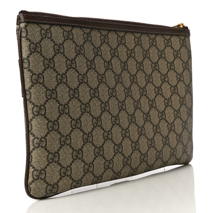 Gucci GG Supreme Monogram Large Ophidia Pouch Clutch Brown 3 of 10