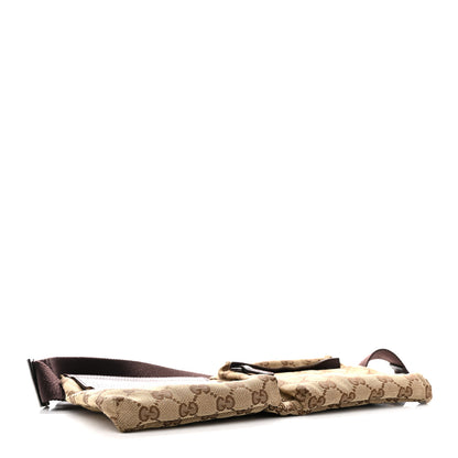 Gucci GG Monogram Double Pocket Belt Bag Dark Brown 3 of 9