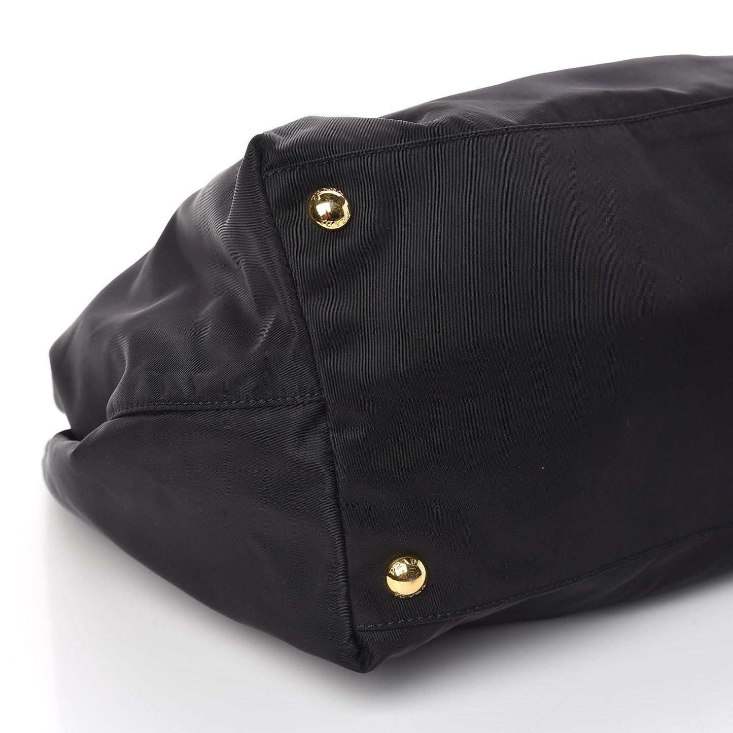 Nylon Tessuto Fiocco Bow Tote Black