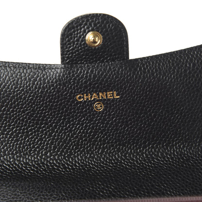 Chanel Caviar Quilted Large Gusset Flap Wallet Black 8 of 11