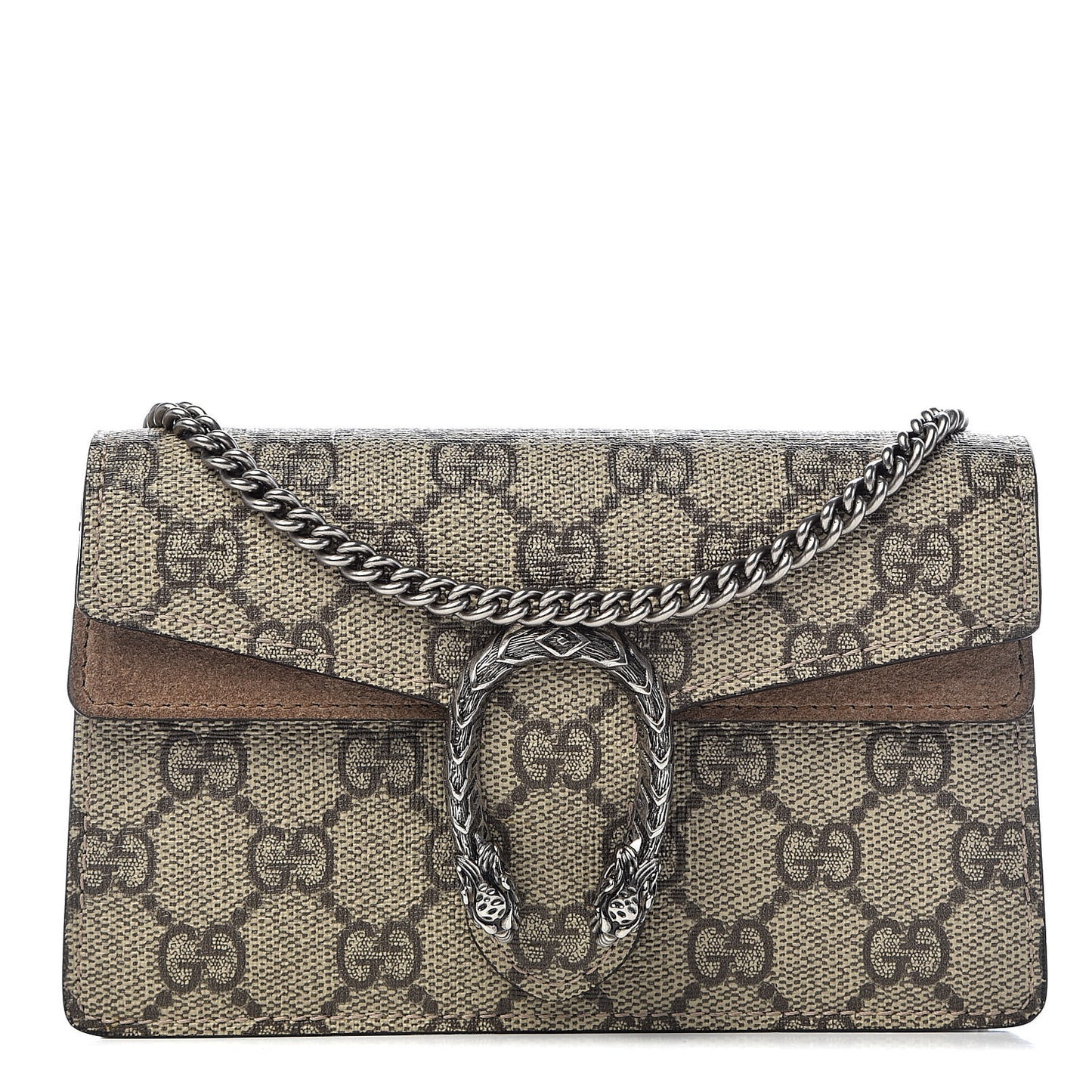 GG Supreme Monogram Super Mini Dionysus Shoulder Bag Taupe