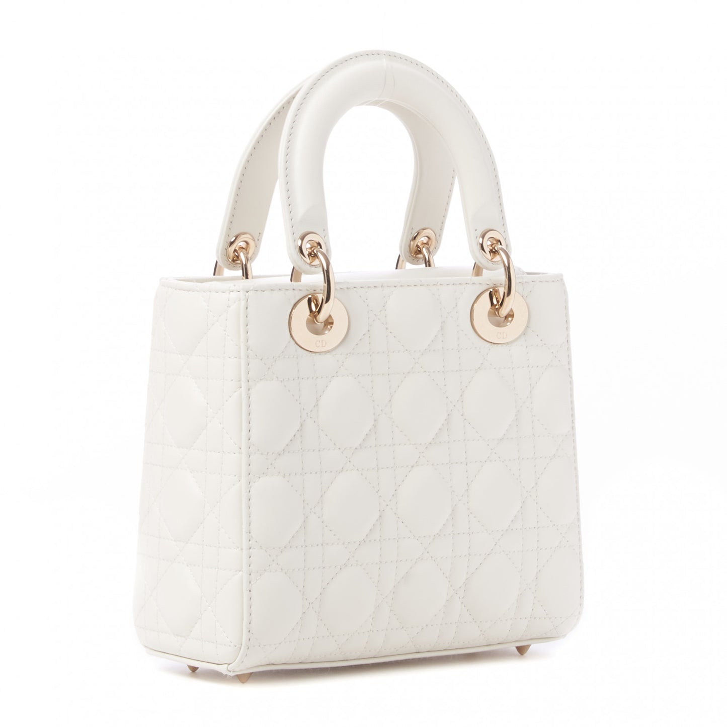 Lambskin Cannage Small My ABCDior Lady Dior White