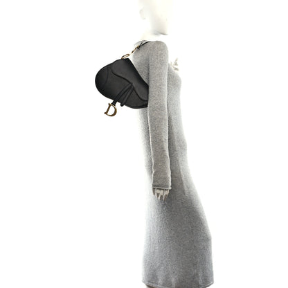 Christian Dior Grained Calfskin Saddle Bag Black 2 of 10